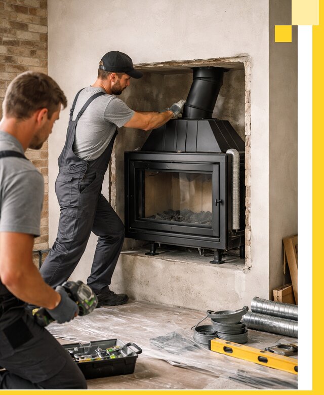Установка каминных топок в Рязани: монтаж, подключение