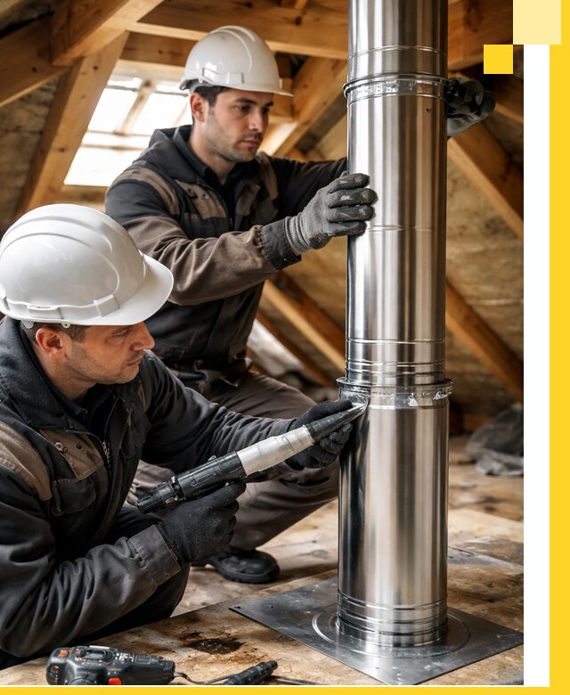 Монтаж дымоходов для каминов в Рязани с гарантией качества