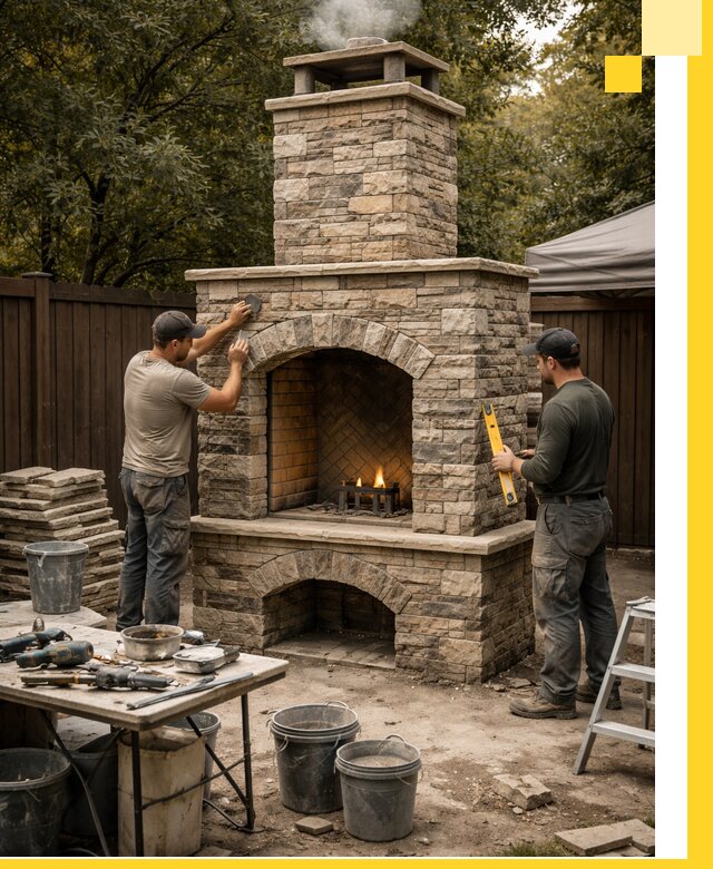 Проектирование и установка уличных каминов в Рязани