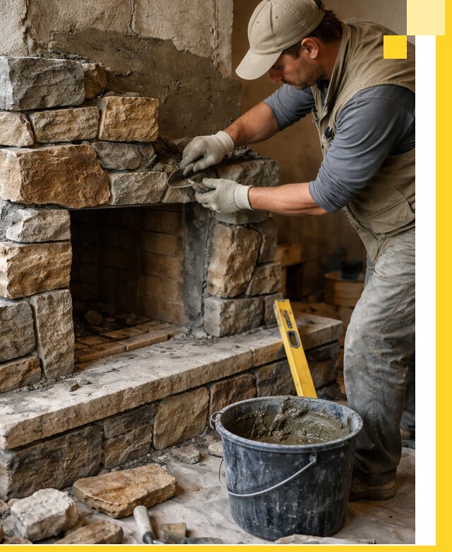 Изготовление и установка каменных каминов под ключ в Рязани