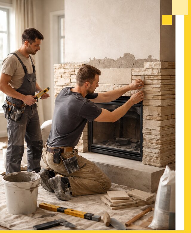 Установка и монтаж каминов для загородного дома в Рязани