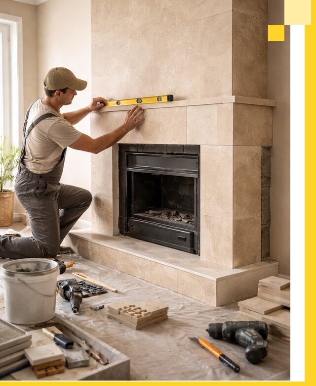 Установка и монтаж каминов в частном доме под ключ в Рязани