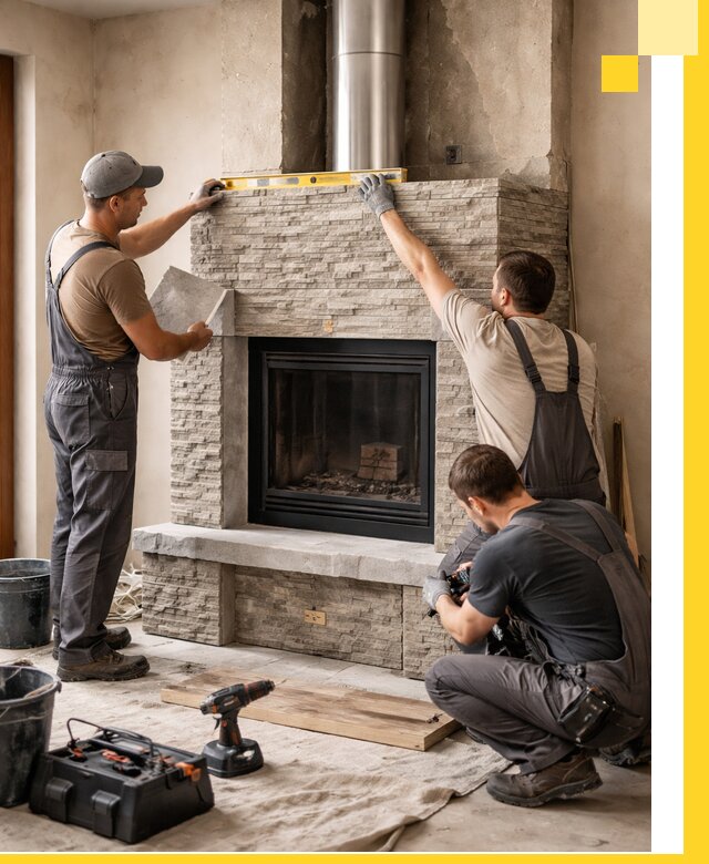 Профессиональный монтаж каминов под ключ в Рязани для дома