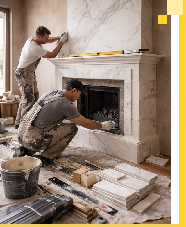 Отделка каминов в Рязани качественные облицовочные работы