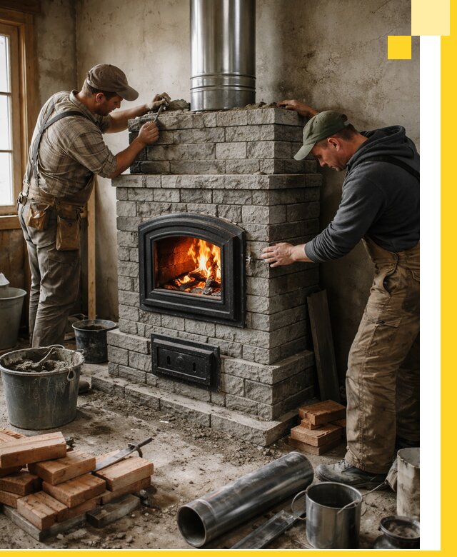 Производство, поставка и монтаж дровяных печей в Рязани