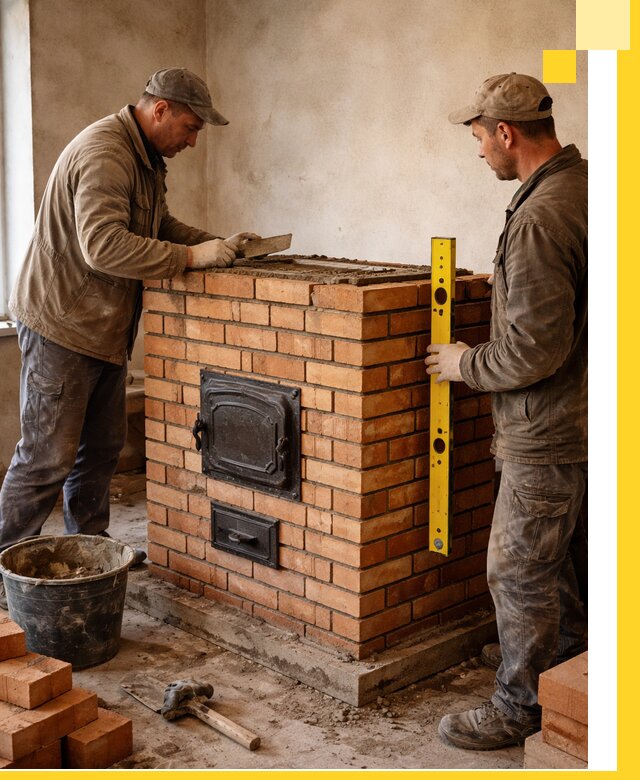 Отопительные печи под ключ в Рязани, установка и сборка