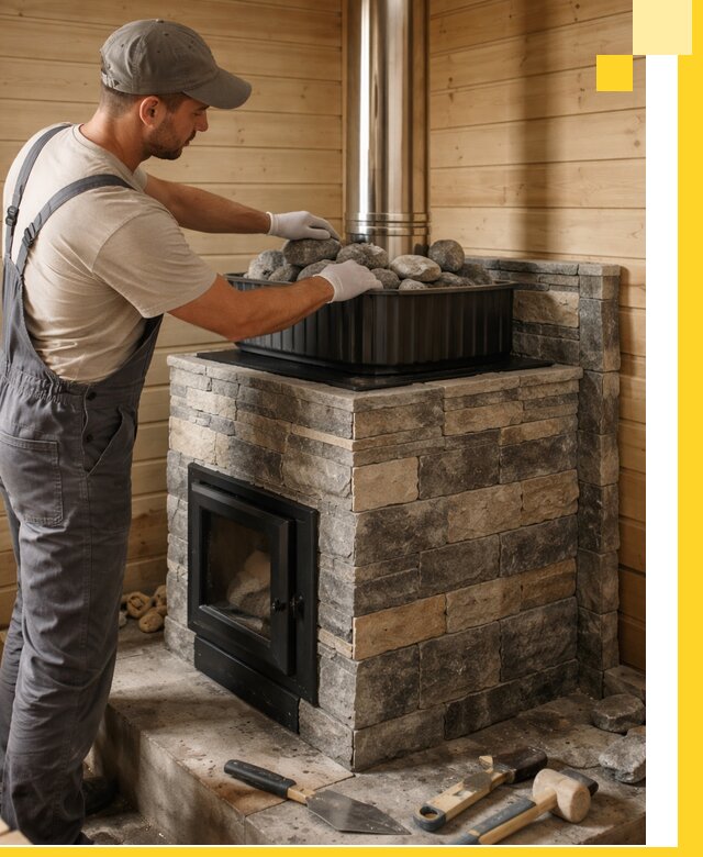 Печи для парной в Рязани, производство, монтаж и обслуживание