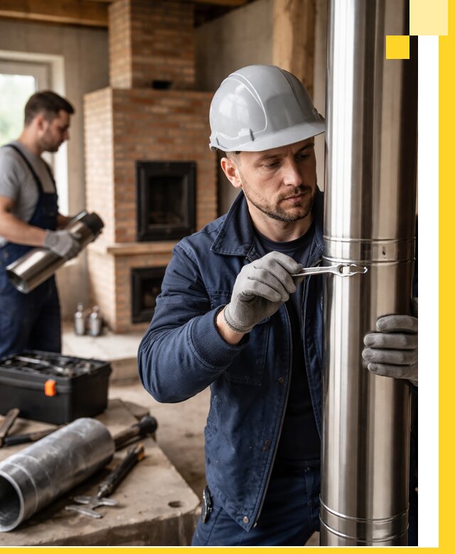 Профессиональный монтаж дымоходов для печей в Рязани