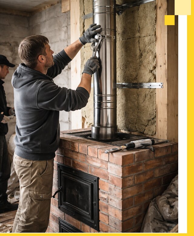 Изготовление и монтаж печей и дымоходов под ключ в Рязани