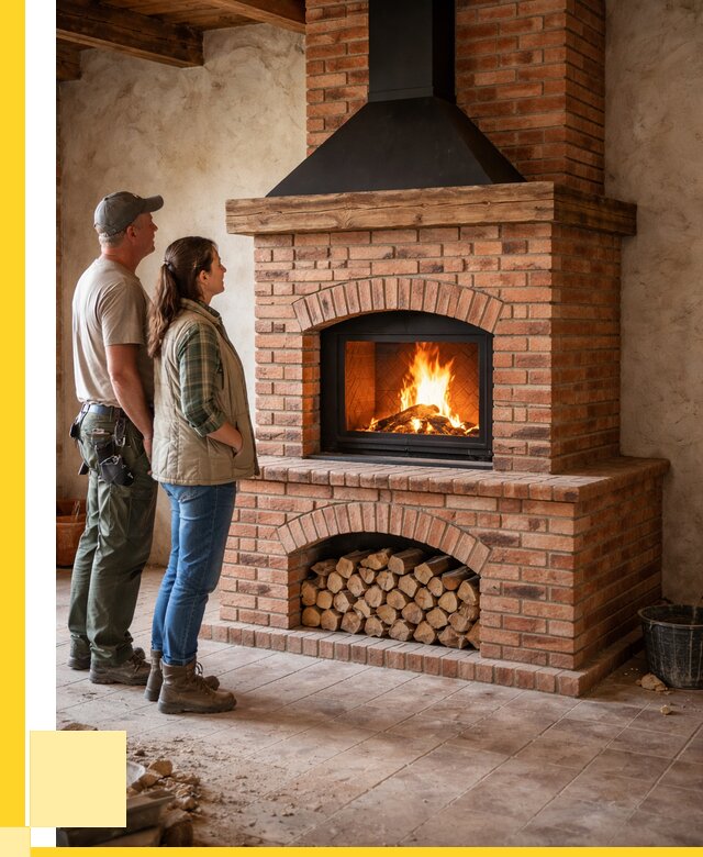 Печи камины из кирпича в Рязани от 123216 р. | ЭриданРзн