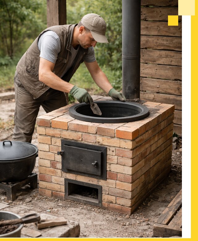 Изготовление и установка печей для казана в Рязани под ключ