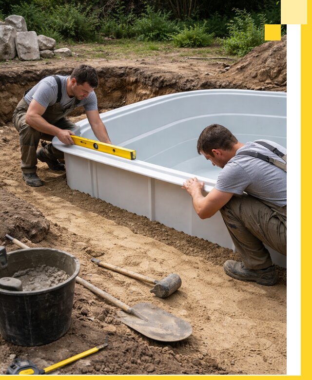 Производство и установка пластиковых бассейнов в Рязани под ключ