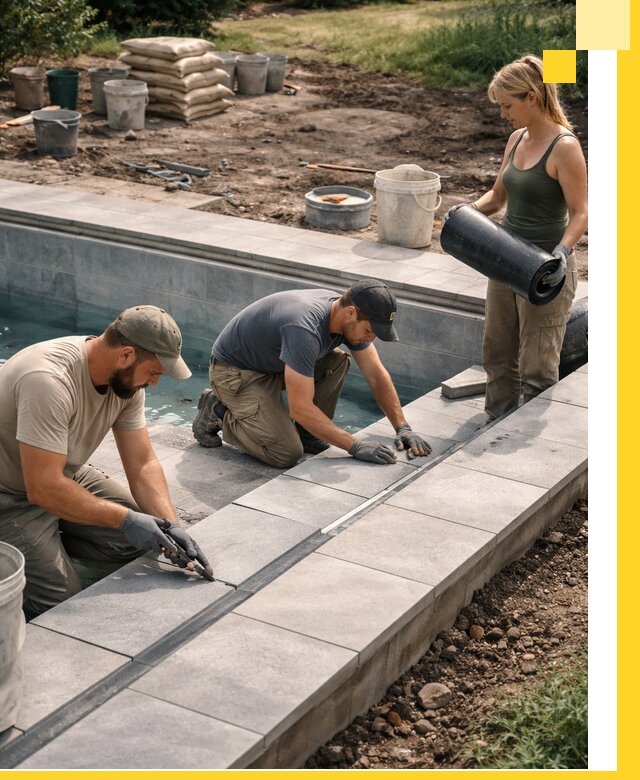 Строительство и монтаж уличных бассейнов под ключ в Рязани