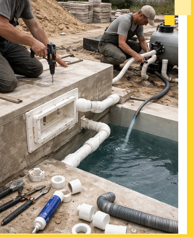 Строительство скиммерных бассейнов под ключ в Рязани