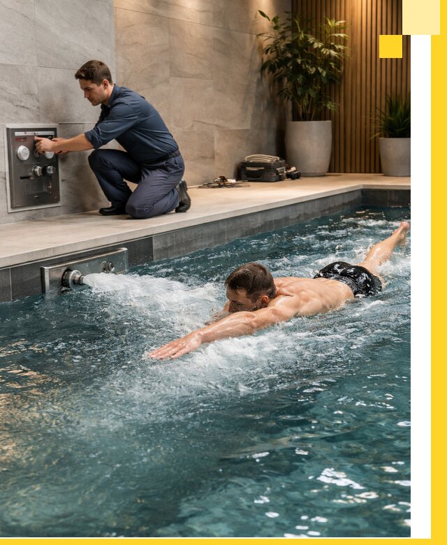 Проектирование и монтаж бассейнов с противотоком в Рязани