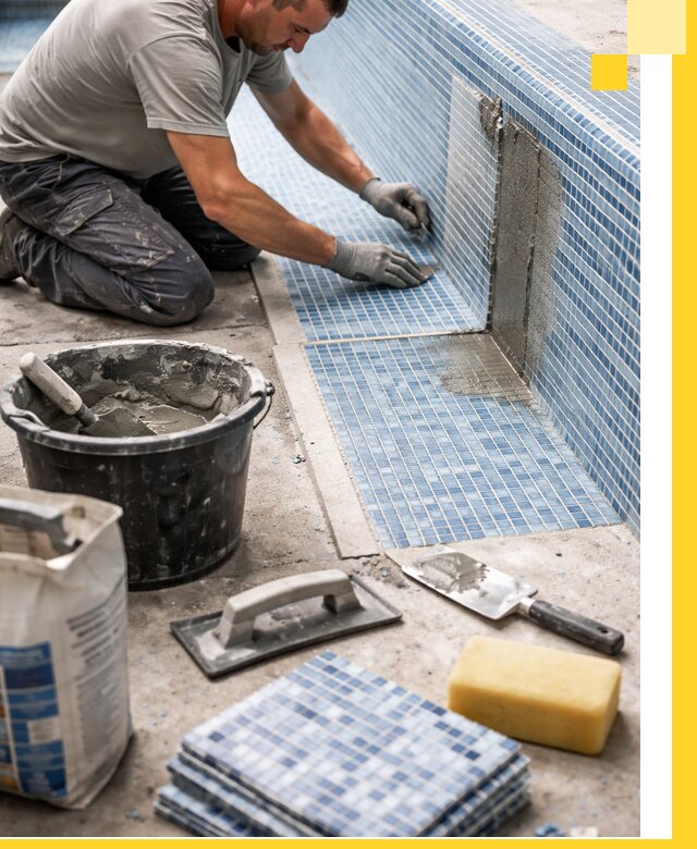 Укладка и ремонт мозаики для бассейнов под ключ в Рязани