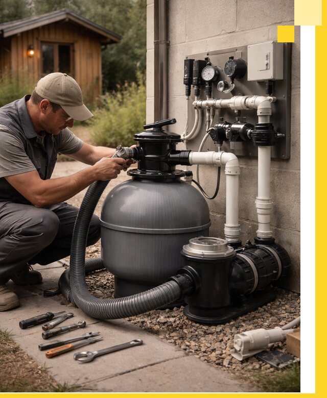 Продажа и монтаж фильтров и насосов для бассейнов в Рязани