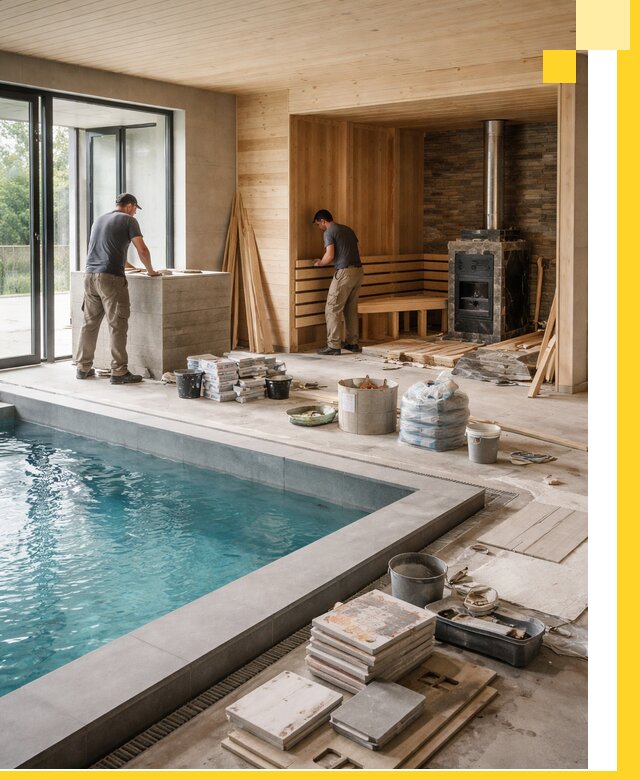 Проектирование и строительство бань с бассейном в Рязани