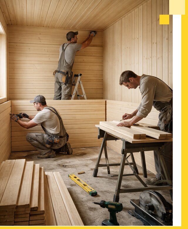 Обшивка саун в Рязани из натуральной древесины под ключ