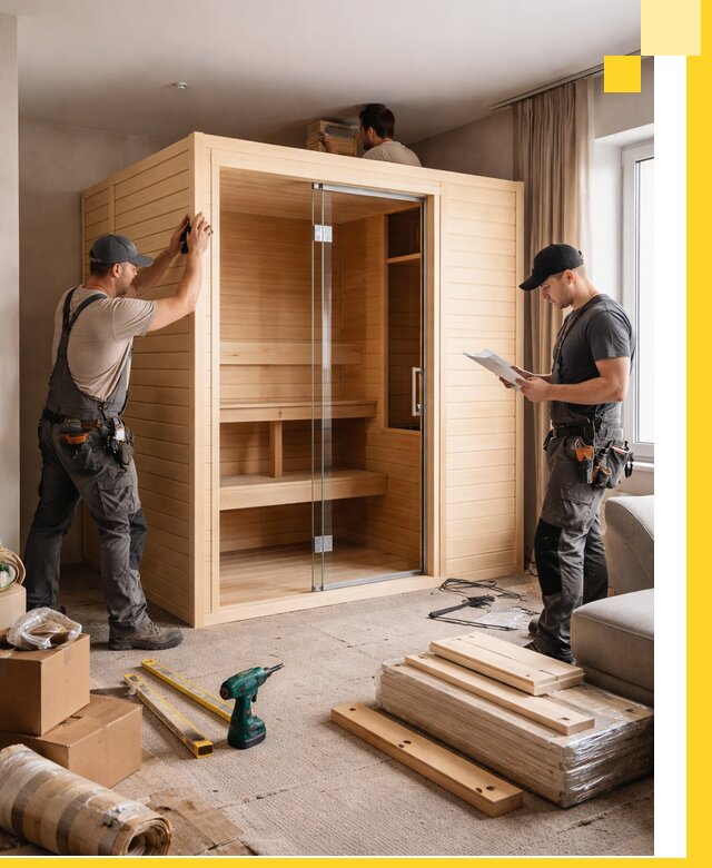 Установка и благоустройство саун в квартире в Рязани