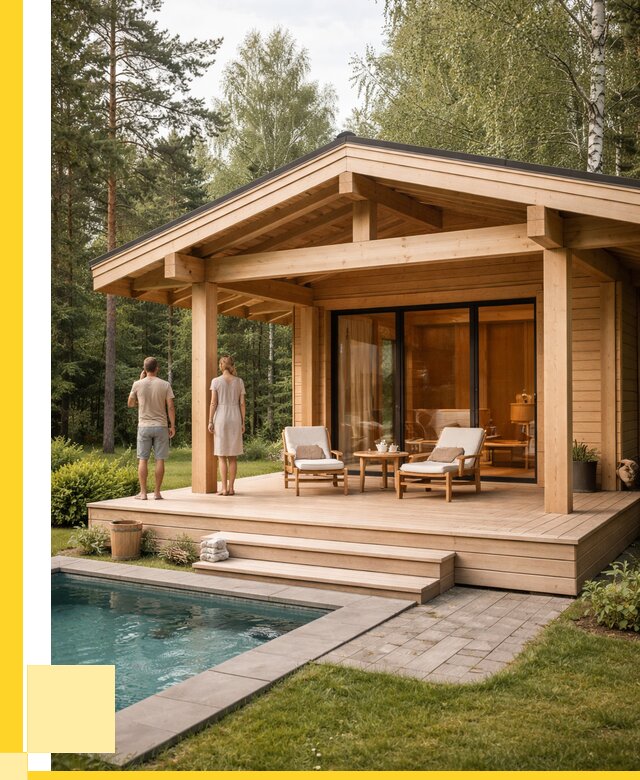 Бани с террасой под ключ в Рязани от 616080 р. | ЭриданРзн