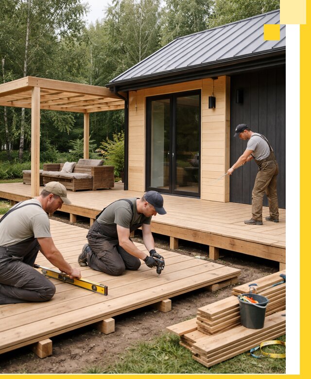 Строительство бань с террасой и бассейном под ключ в Рязани