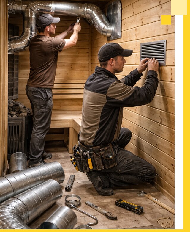 Проектирование и монтаж вентиляции бани в Рязани под ключ