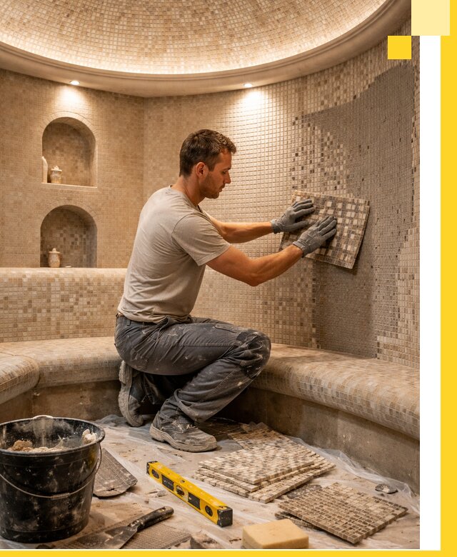 Устройство и монтаж домашнего хамама под ключ в Рязани