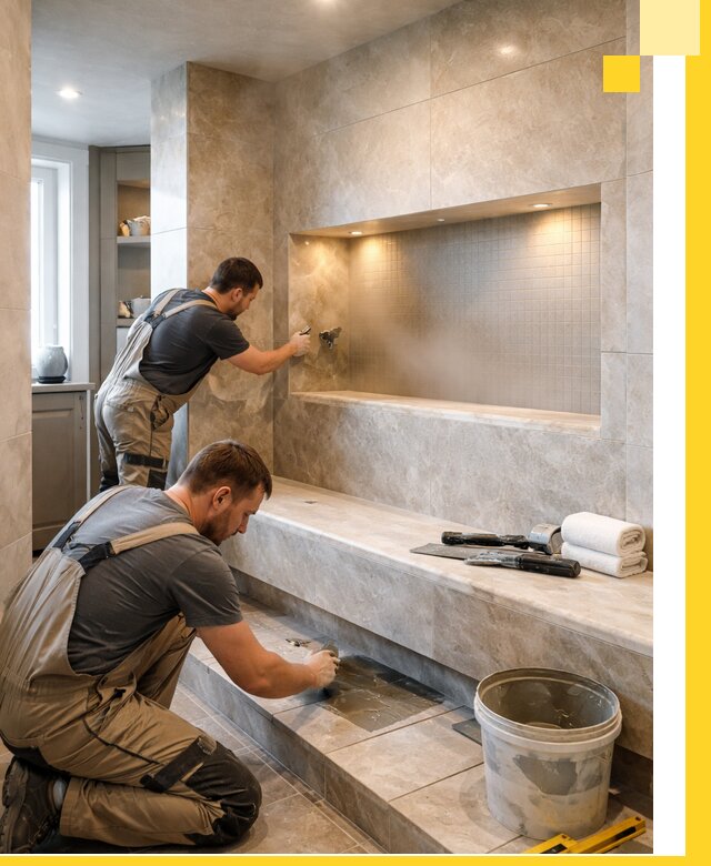 Профессиональное строительство хамама в квартире в Рязани