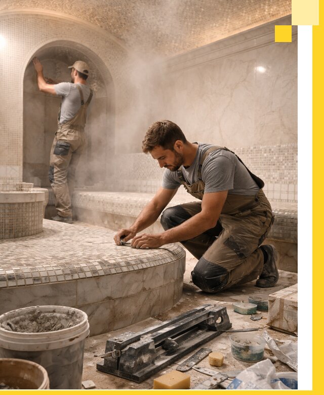 Профессиональный дизайн хамама и SPA под ключ в Рязани