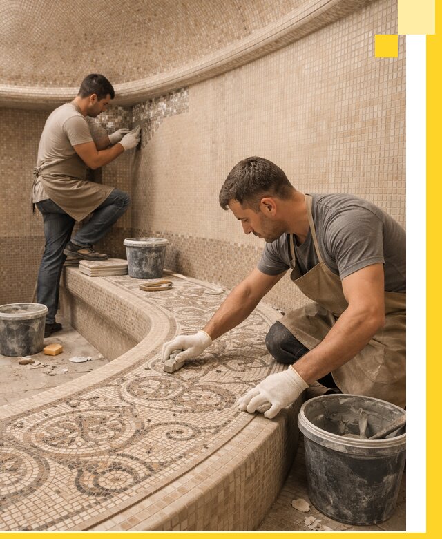 Плитка для хамама в Рязани, укладка, подбор и поставка