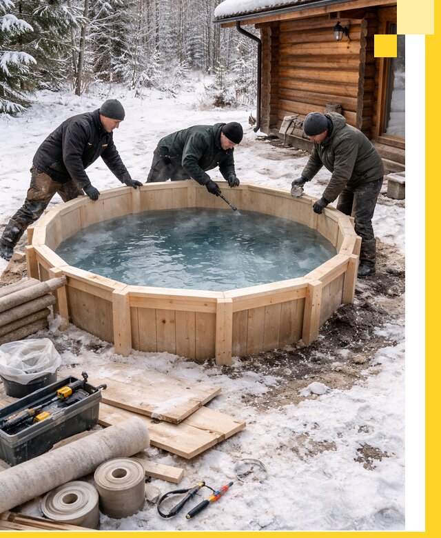 Изготовление и установка ледяных купелей под ключ в Рязани