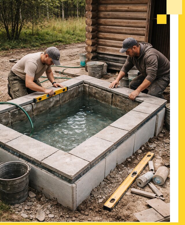 Изготовление и установка холодных купелей под ключ в Рязани